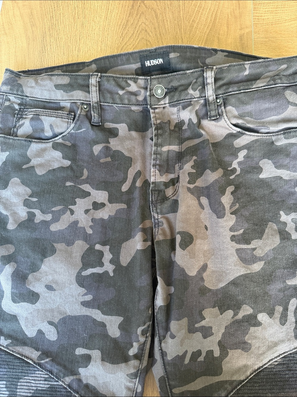 Hudson Jeans Men's Gray Camo Slim Straight Jeans